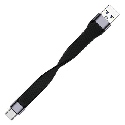 Cavo Corto Piatto USB-C Maschio a USB-A Maschio Ricarica Rapida FPC 12 cm
