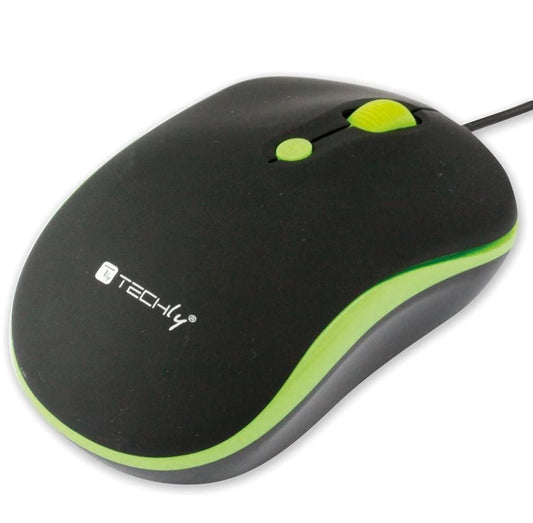 Mouse Ottico USB 1600 Dpi Nero/Verde