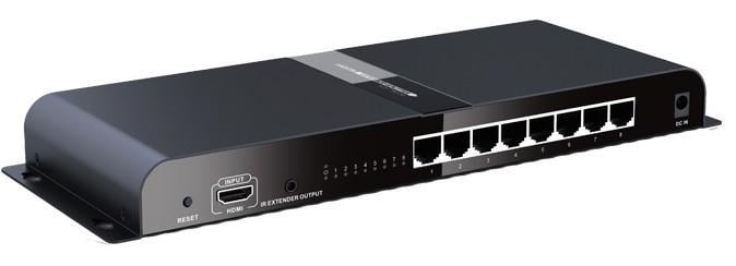 Extender Splitter 8 vie HDMI con IR su Cavo Cat.6/6a/7 fino a 120m