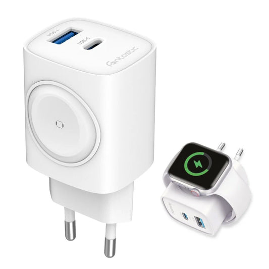 Caricatore Alimentatore GaN 22W da Viaggio Fast Charge USB-A USB-C WiGan