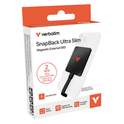 SSD Portatile SnapBack Ultra Slim USB-C 3.2 GEN 2x2 2 TB Nero