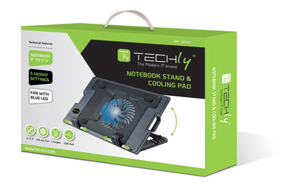 Supporto per notebook fino a 17.3'' con sistema di raffreddamento