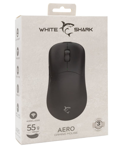 Mouse Ottico Wireless Gaming USB-C 6400 dpi Nero, AERO