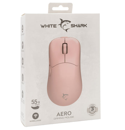 Mouse Ottico Wireless Gaming USB-C 6400 dpi Rosa, AERO