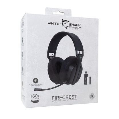 Cuffia Gaming Wireless BT con Microfono Nero FIRECREST