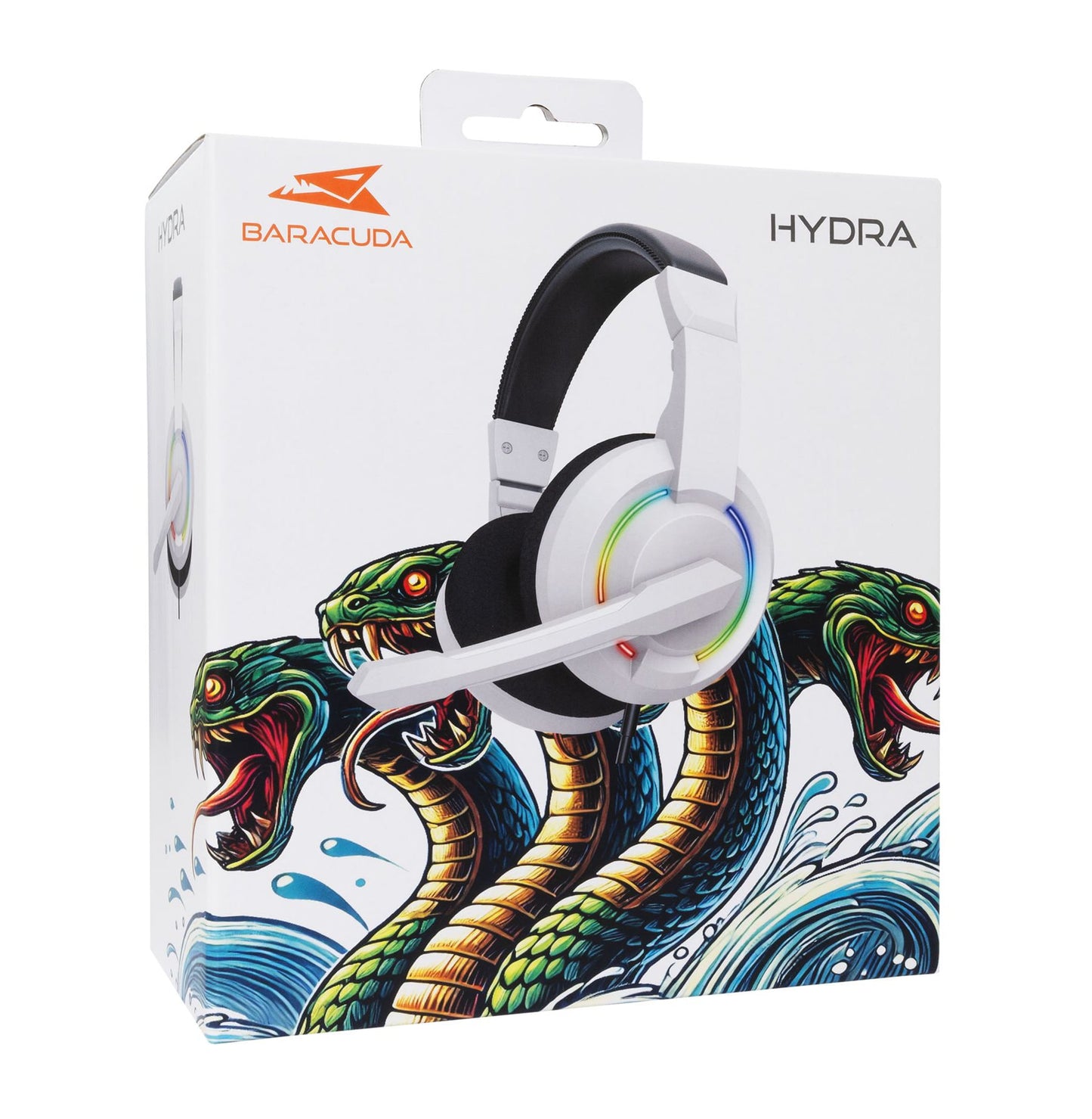 Cuffie Gaming con Microfono e Illuminazione RGB, BGH-021 HYDRA Bianco