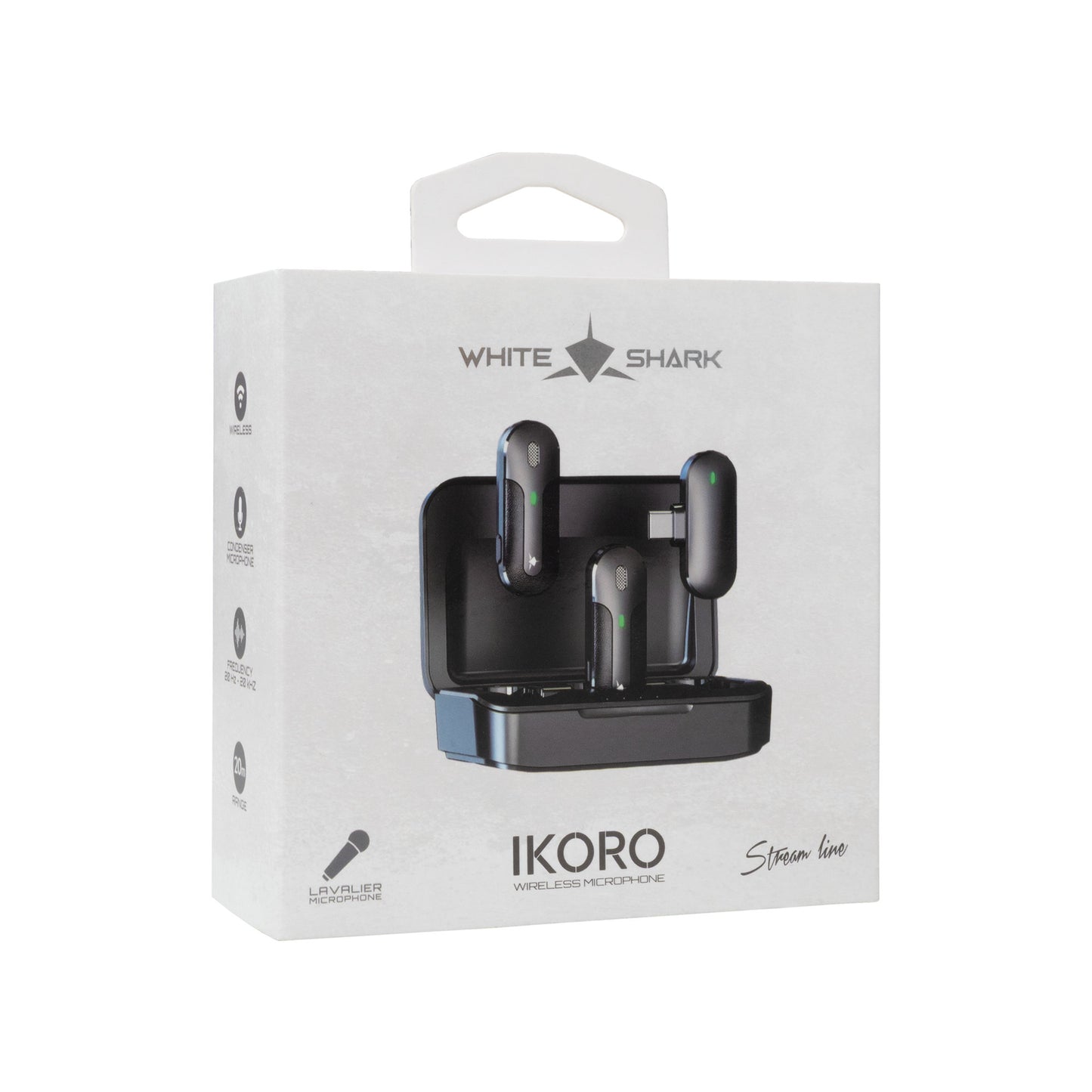 Set 2 Mini Microfoni Lavalier Wireless con Ricevitore USB-C e Custodia di Ricarica, IKORO