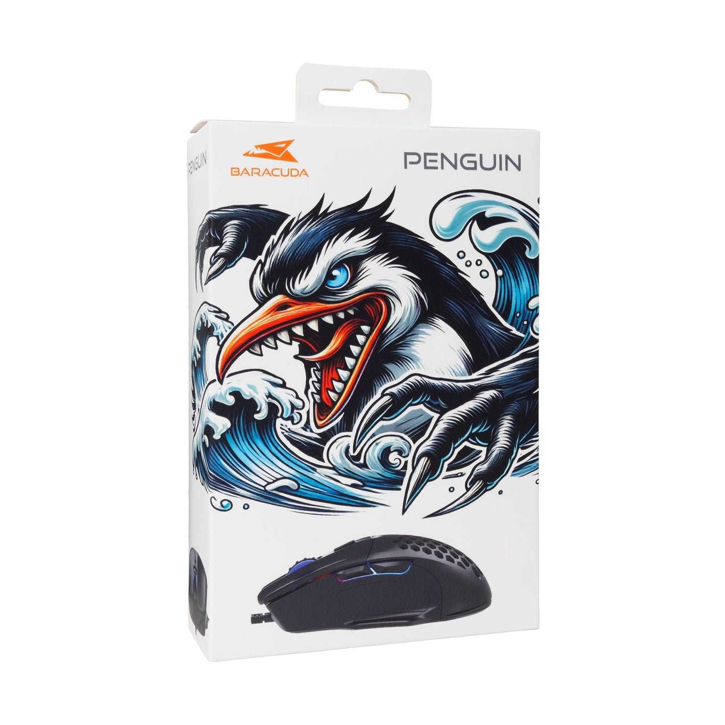 Mouse Ottico USB Gaming 3600 Dpi Retroilluminazione LED Rainbow 6D, PENGUIN-B