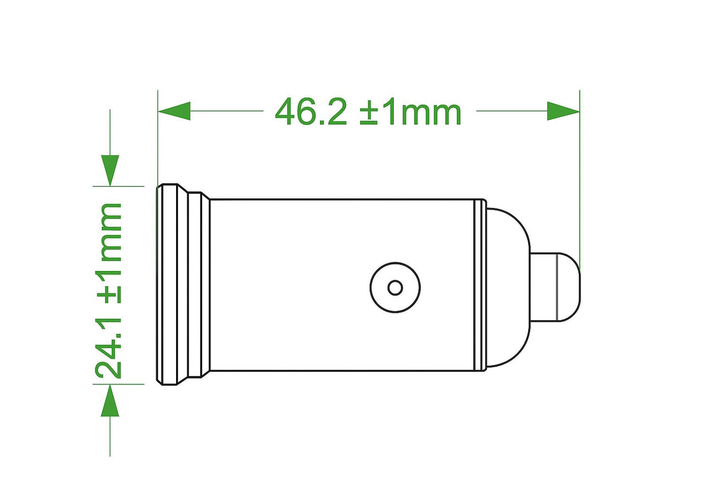 Mini Caricatore da Auto USB-A e USB-C 5V/4A Nero