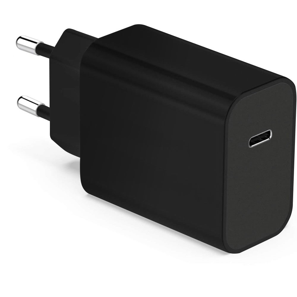 Caricabatterie USB-C 25W Ricarica Rapida Nero