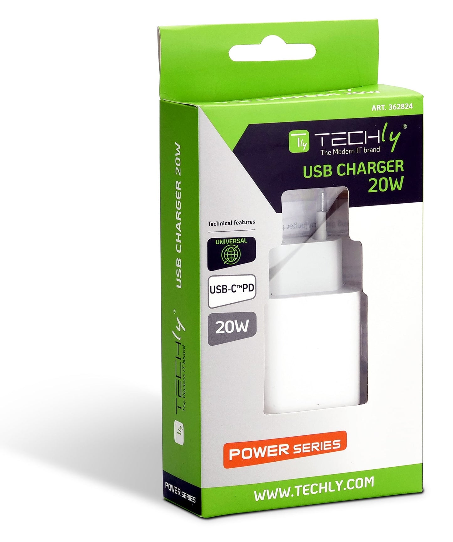 Caricatore Alimentatore USB-C da Muro 20W PD per Smartphone o Tablet