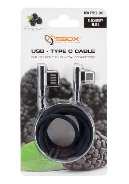 Cavo USB Angolato 90° USB A/USB-C 1.5m Nero