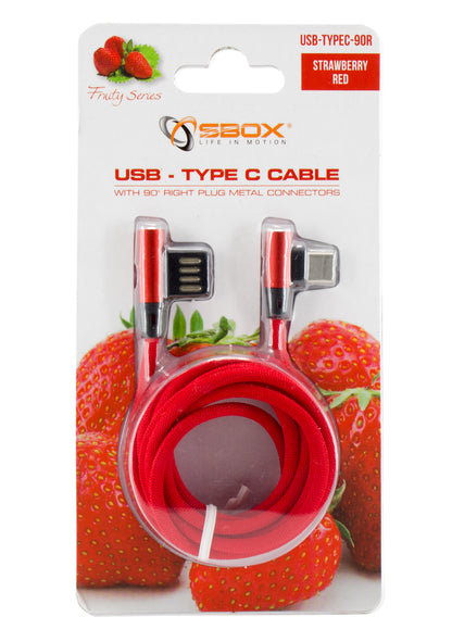 Cavo USB Angolato 90° USB A/USB-C 1.5m Rosso
