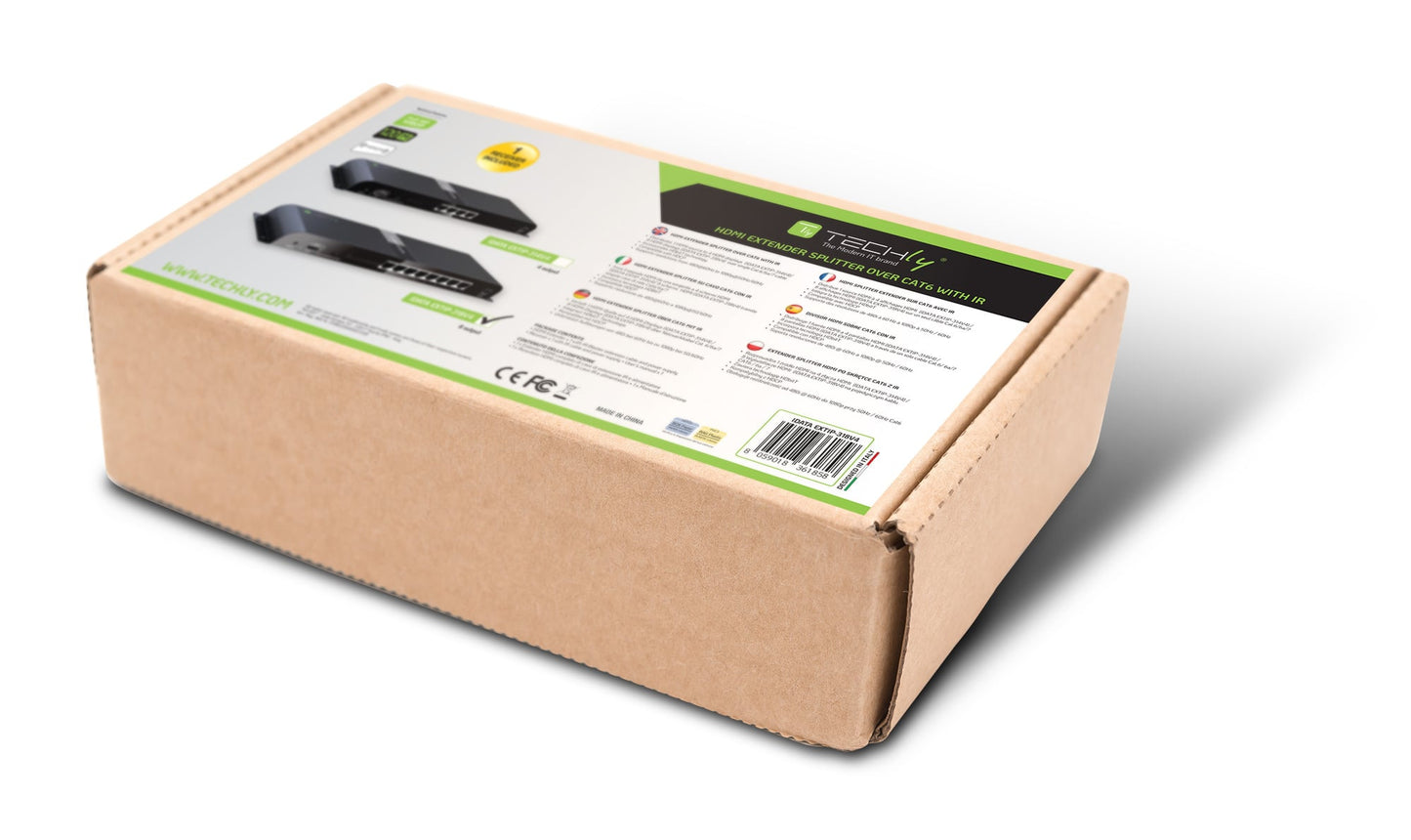 Extender Splitter 8 vie HDMI con IR su Cavo Cat.6/6a/7 fino a 120m