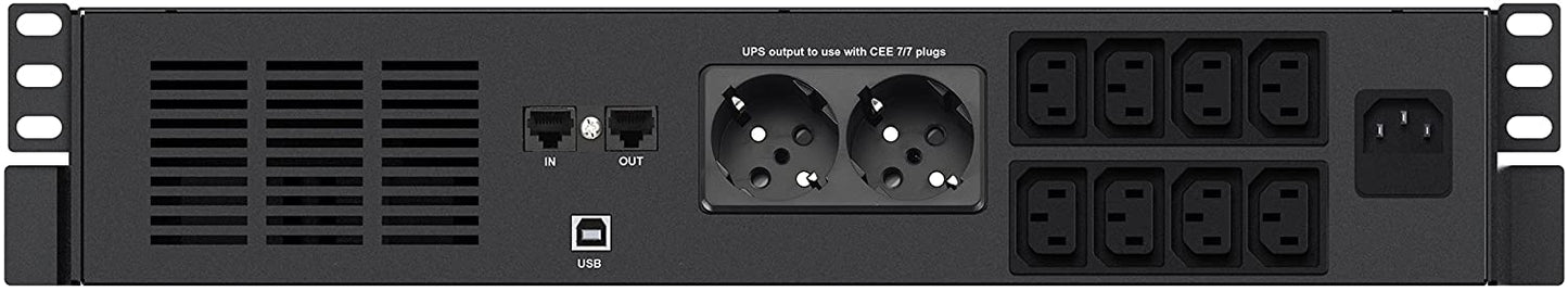Gruppo di Continuità UPS X4 600VA Line Interactive a Rack Nero