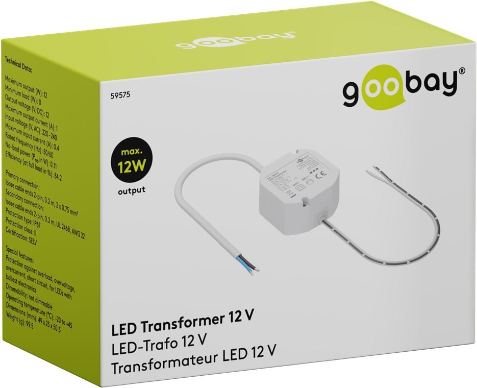 Trasformatore Elettronico LED 12V 12W