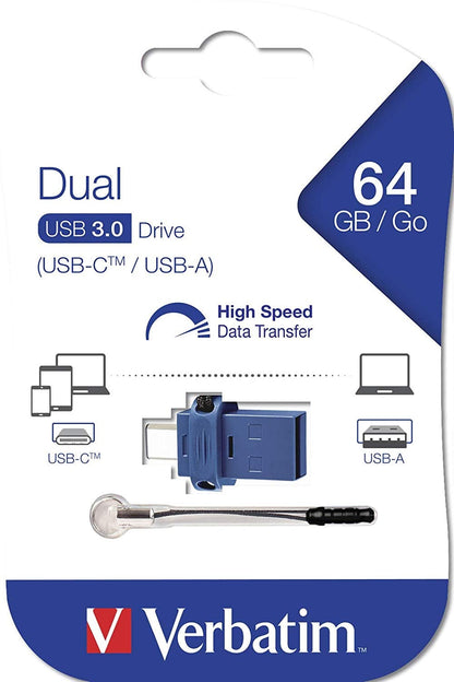 Memoria USB 3.0 Dual Drive USB-C USB-A 64GB
