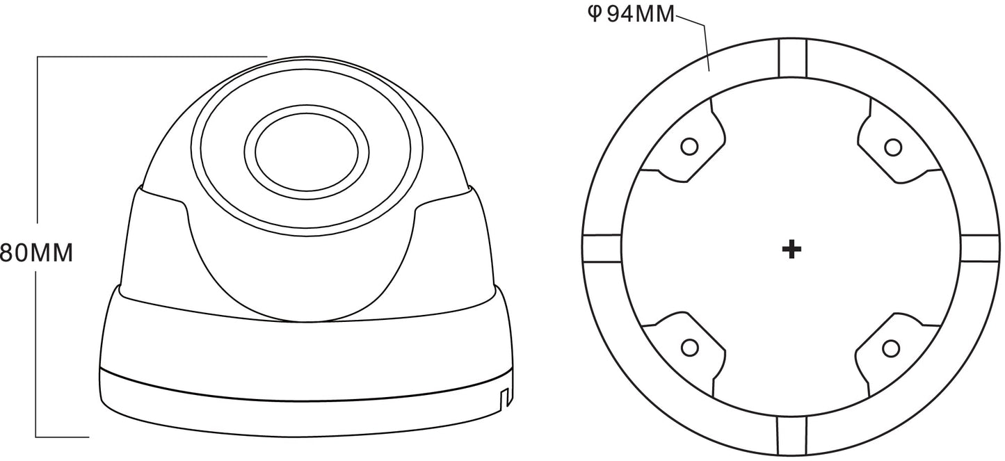 Telecamera IP Dome H.265 IR da 5 MP IP66 Rilevamento Basato su AI, DGM5203A
