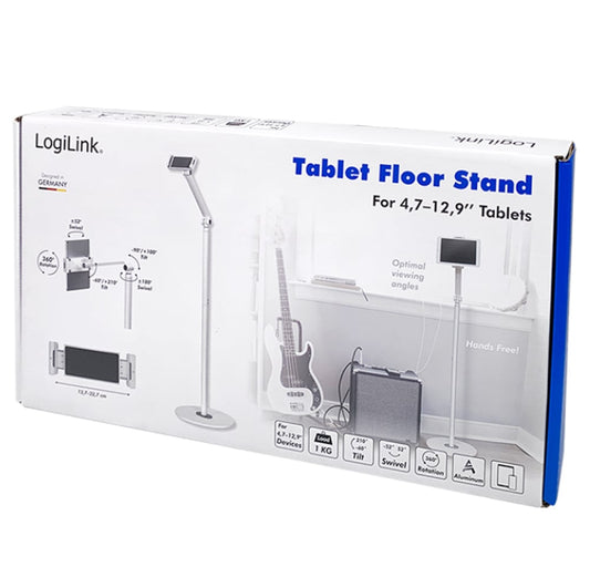 Supporto da Pavimento Inclinabile e Girevole per Dispositivi Mobili da 4.7'' a 12.9''