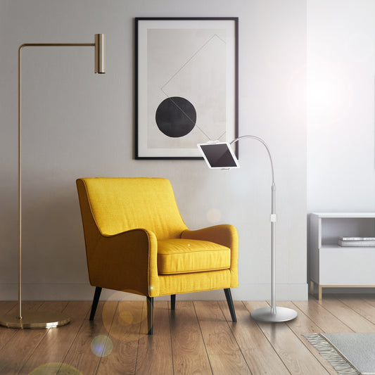 Supporto Tablet 7-10'' da Pavimento Collo di Cigno Altezza Regolabile