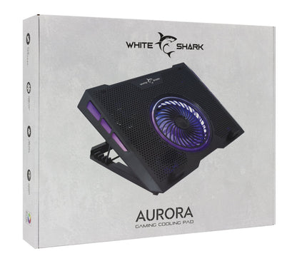 Dissipatore USB per Notebook fino a 17.3'' con 6 Regolazioni di Altezza e 2 Porte USB