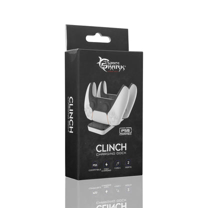 Docking Station Base Ricarica Doppio Controller PS5 USB-C Bianco/Nero