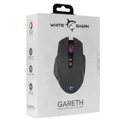 Mouse Ottico USB Gaming 6400 Dpi Retroilluminazione LED RGB Nero, GARETH
