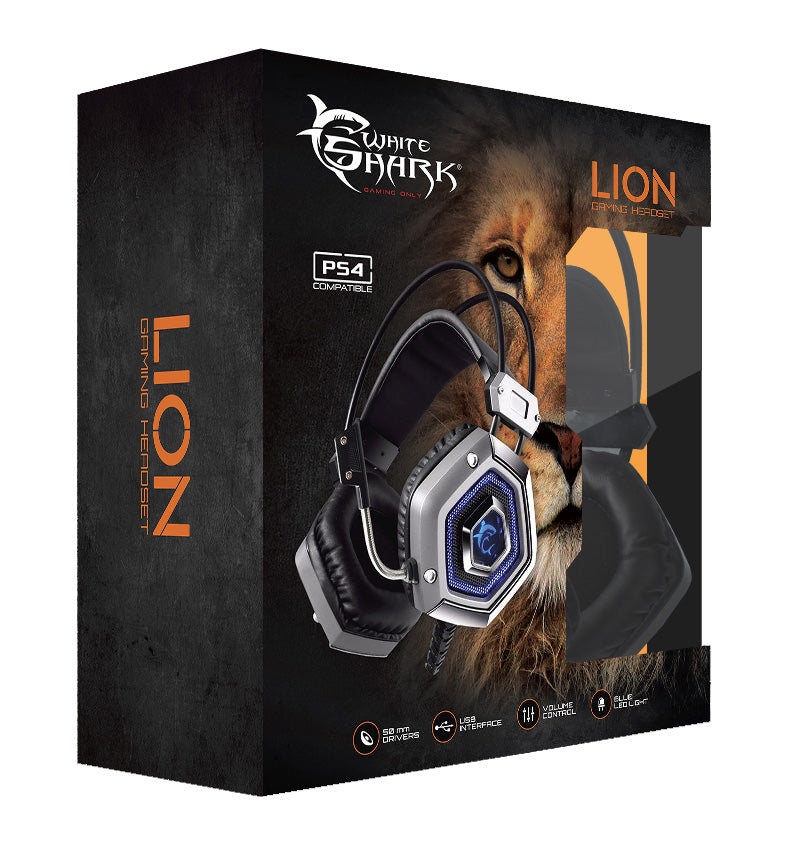 Cuffie Gaming USB con Microfono Silver LION