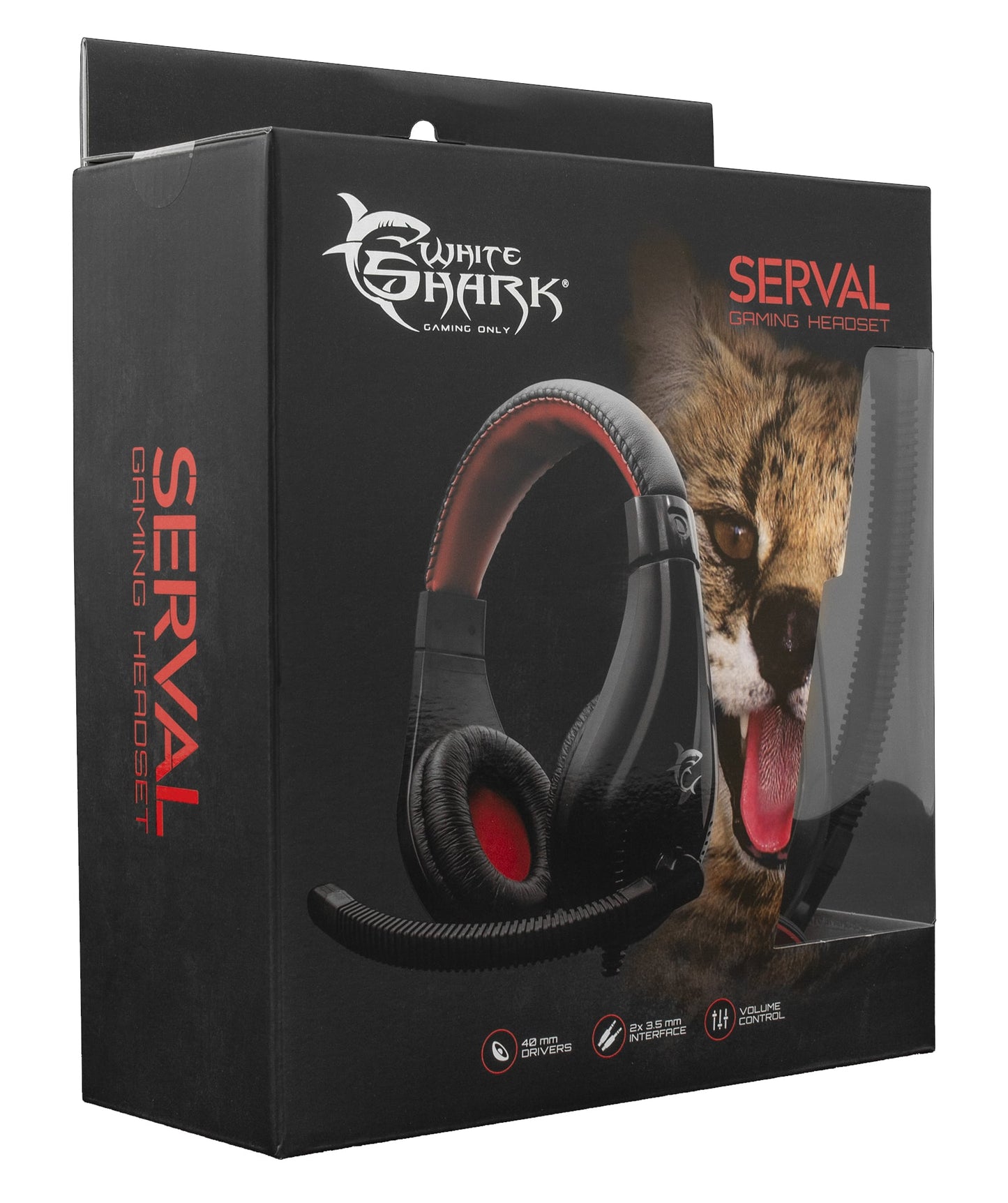 Cuffie Gaming con Microfono Serval Nero Rosso SERVAL
