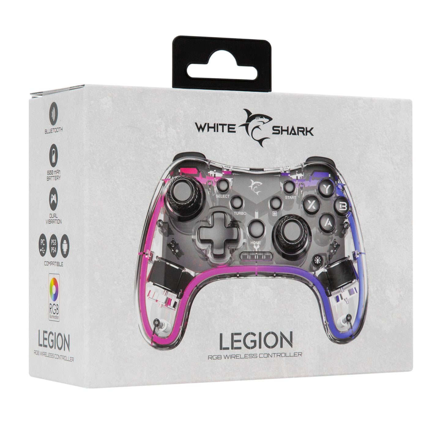 Joypad Controller di Gioco con Retroilluminazione LED e Doppia Vibrazione USB-C e Bluetooth