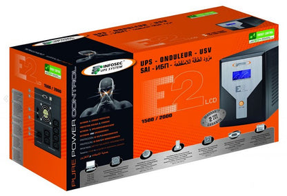 Gruppo di Continuità UPS E2 1500VA LCD Line Interactive Onda Sinusoidale