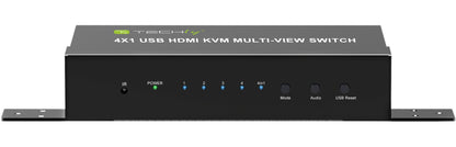 HDMI Switch 4x1 KVM Quad Multiviewer con Telecomando IR 1080p