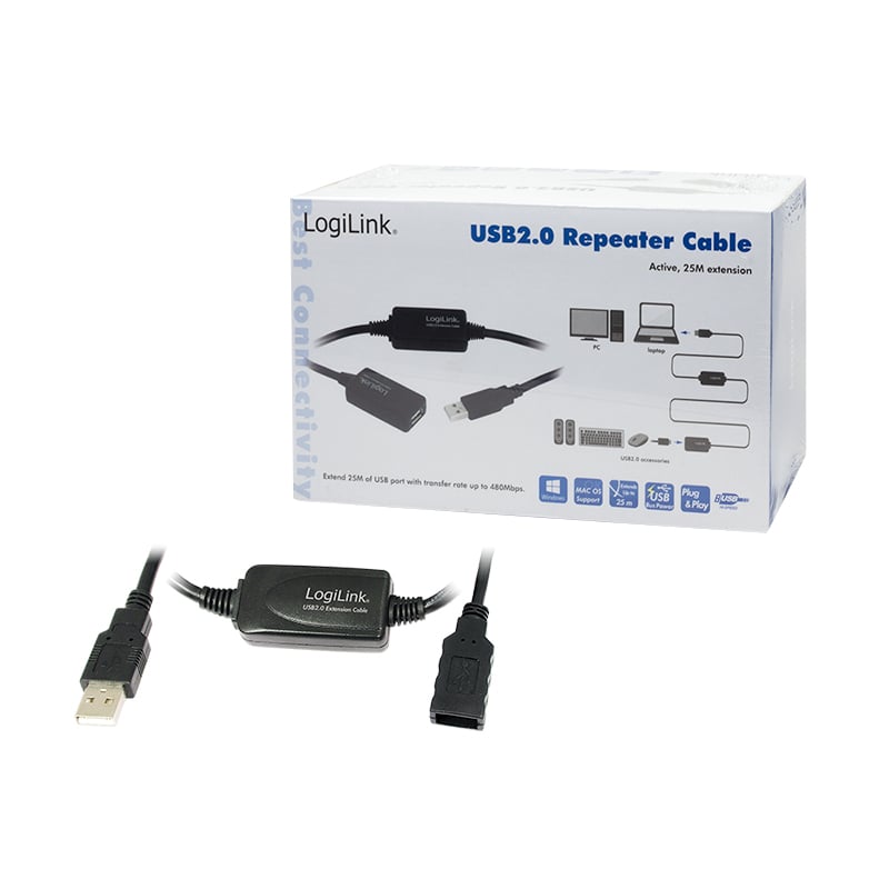 Cavo Amplificatore Prolunga USB A/M a USB-A/F 25m
