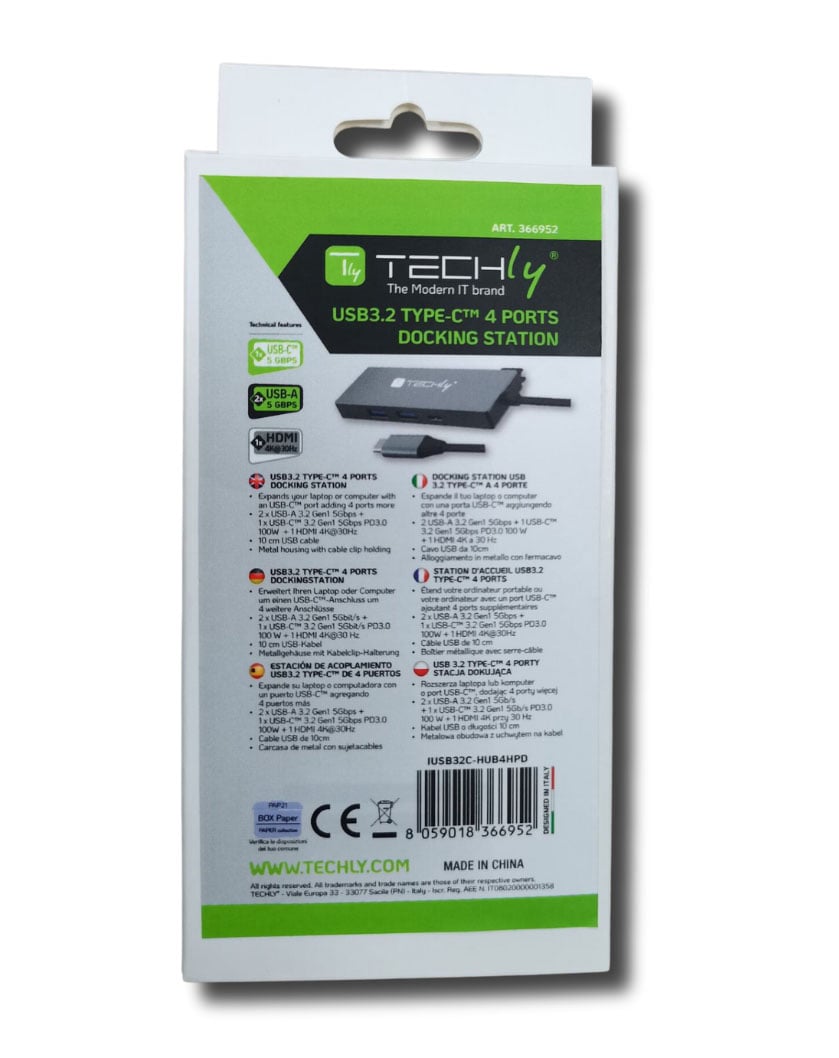 Docking Station USB3.2 Type-C a 3 Porte USB e 1 HDMI