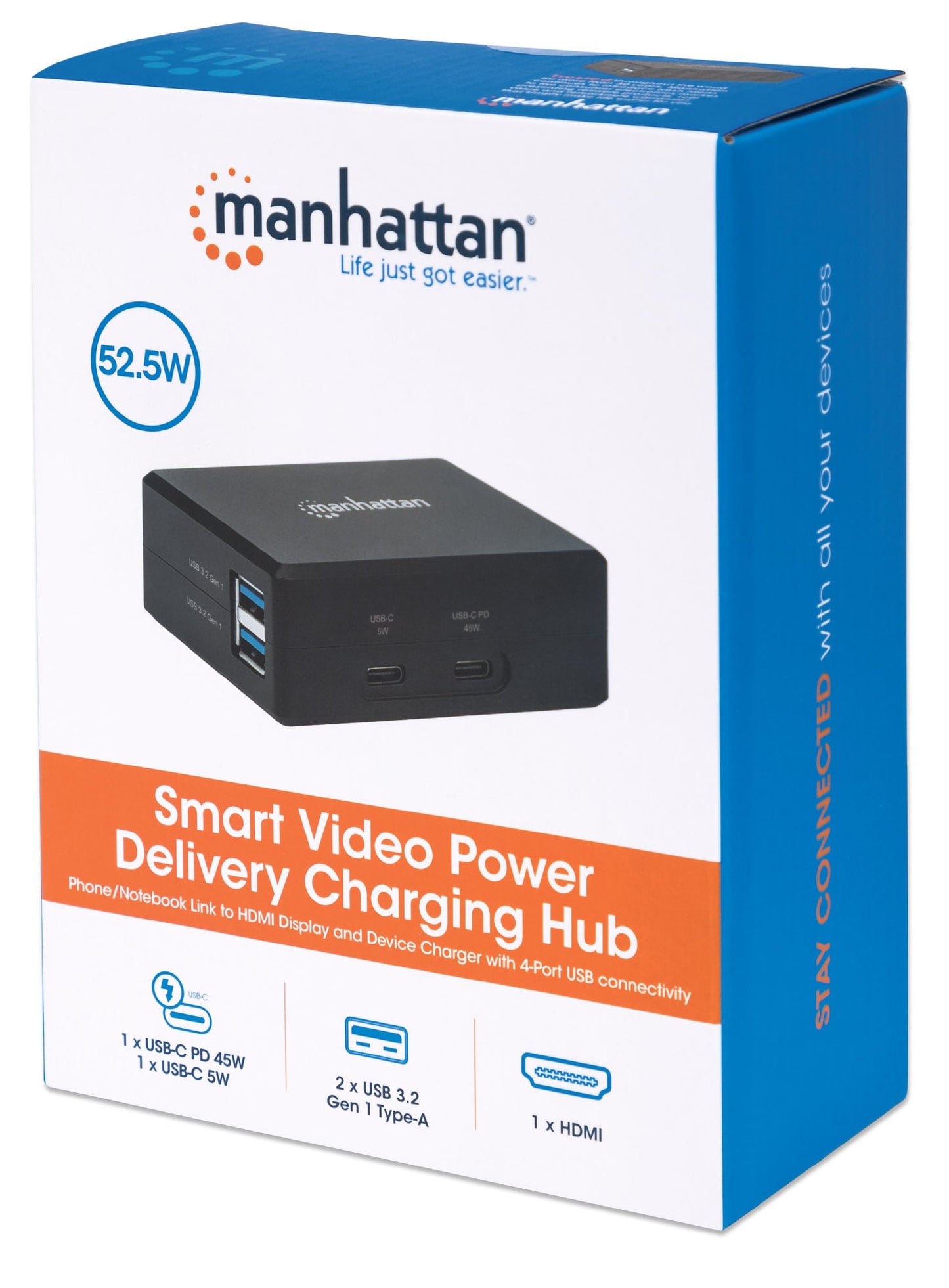 Hub USB-C con funzione di ricarica Power Delivery 45W