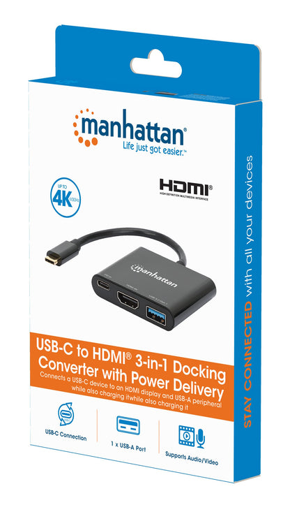 Docking Station USB-C a HDMI 3-in-1 con Power Delivery