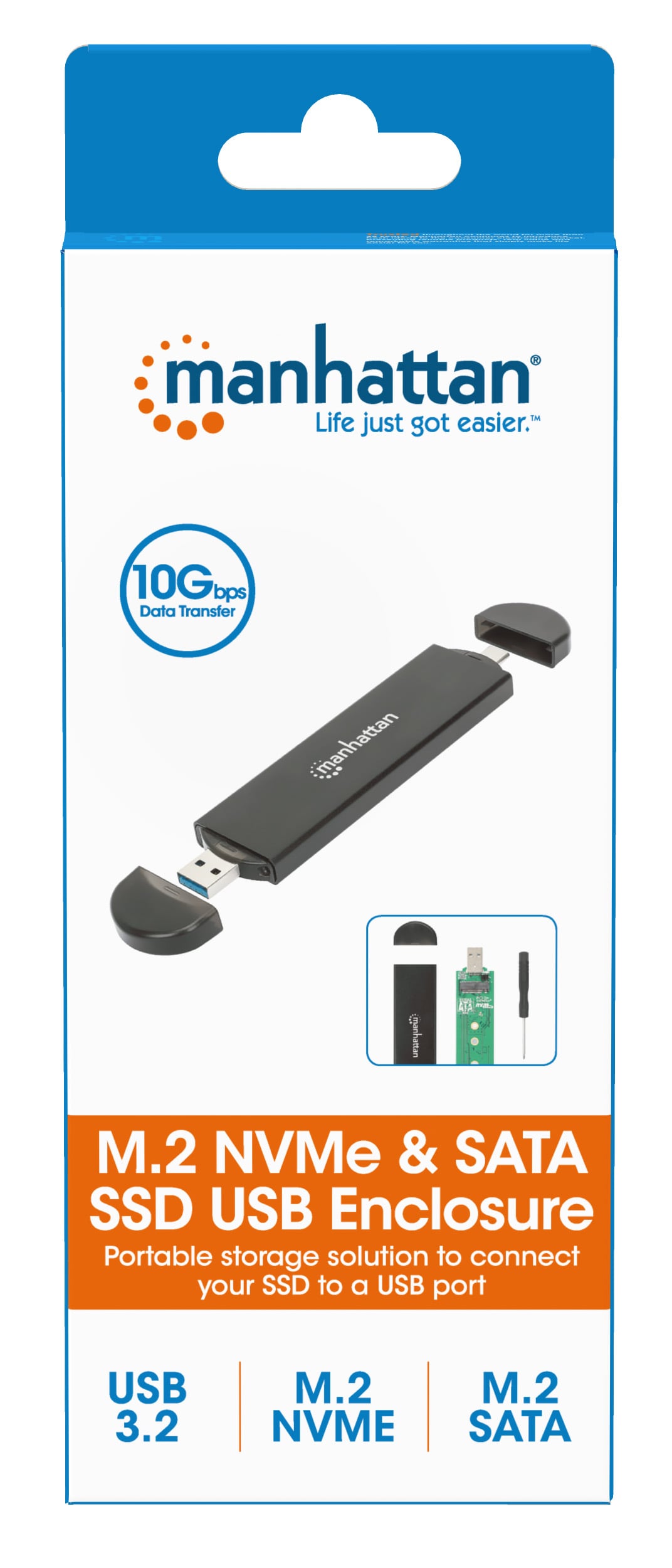 Box Esterno USB SSD M.2 NVMe e SATA Connessioni USB-C e USB A