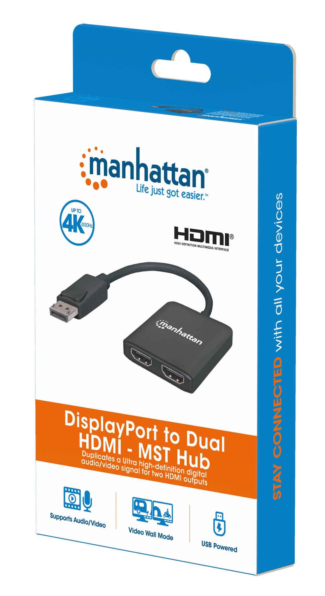 Splitter Hub DisplayPort a 2 porte HDMI con MST
