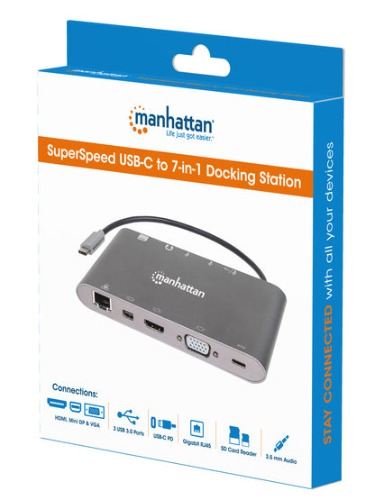 Docking Station USB-C SuperSpeed 7 in 1