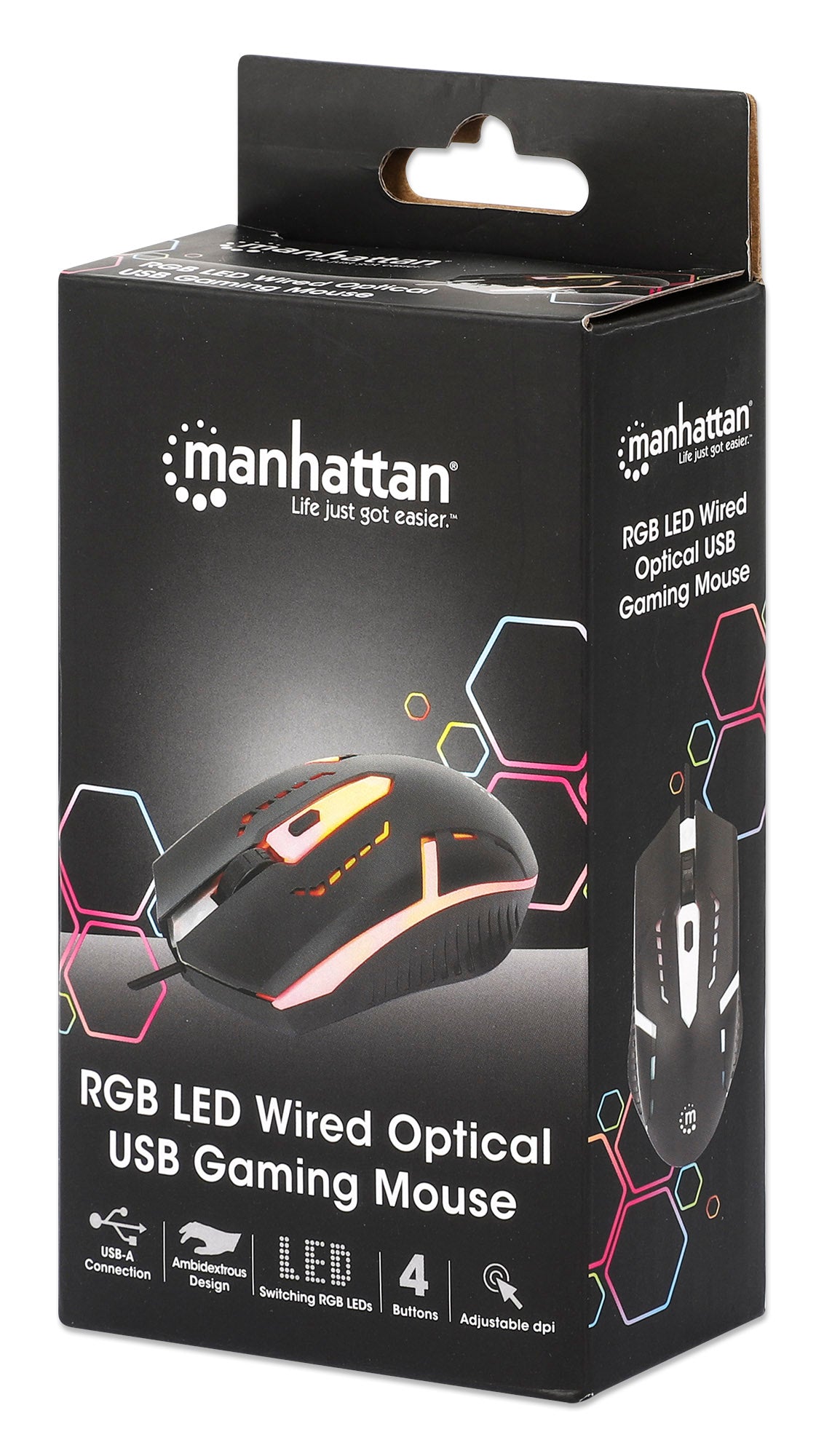 Mouse Ottico USB Gaming 1500 Dpi Retroilluminazione LED RGB