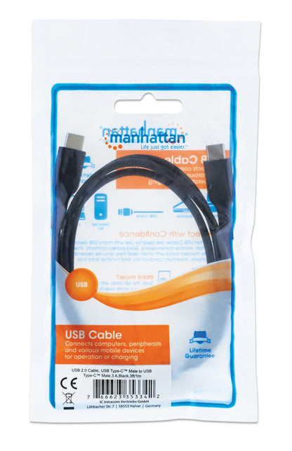 Cavo USB-C Maschio/Maschio USB 2.0 1m Nero