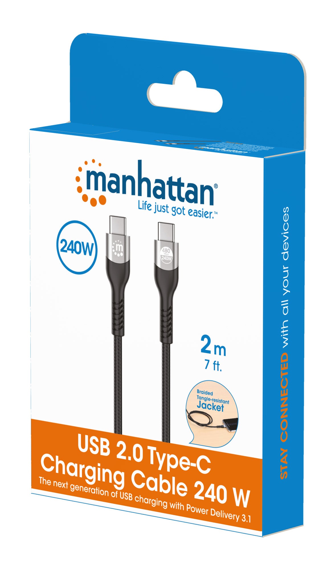 Cavo USB 2.0 EPR USB-C M/M 240W PD 3.1 e-Mark 2m