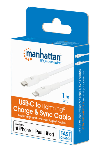 Cavo di Ricarica e Sincronizzazione USB-C a Lightning 1m, Bianco
