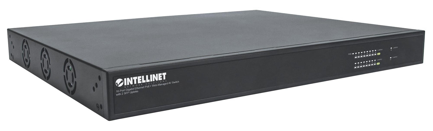 Switch AV Gigabit Ethernet PoE+ a 16 porte 2 SFP