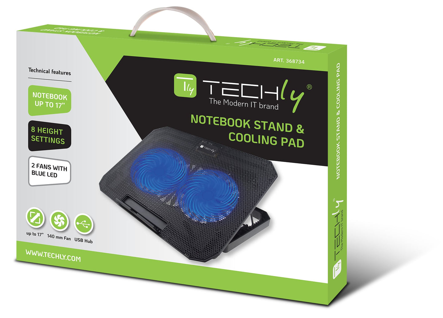 Supporto per Notebook fino a 17'' con Sistema di Raffreddamento