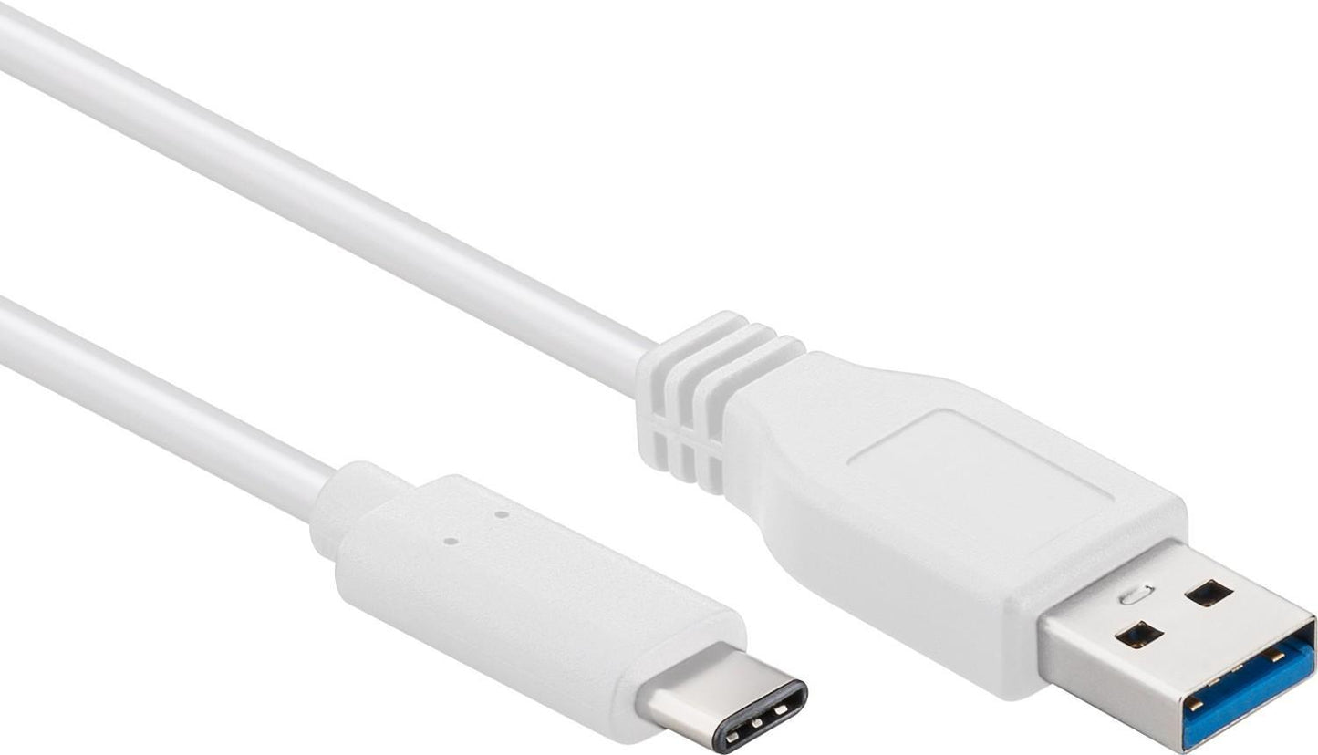 Cavo USB3.2 A Maschio USB-C Maschio 1m Bianco