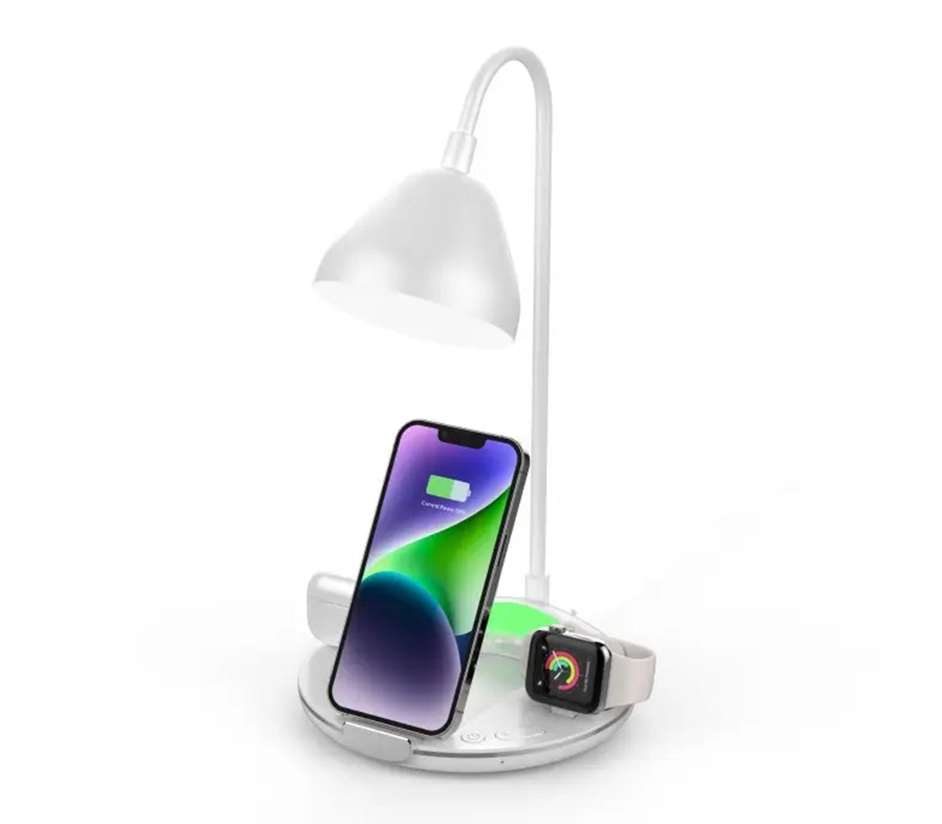 Lampada da tavolo led ricaricabile 5in1 senza fili caricabatterie wireless