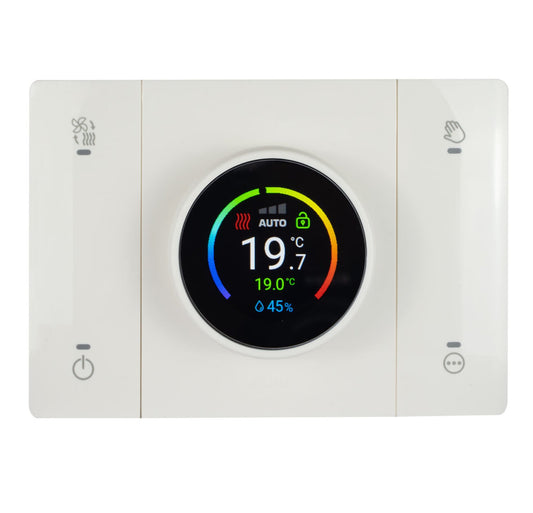 Domus T44 Cronotermostato WiFi Smart Connesso Rilevatore Umidità Ambiente Bianco