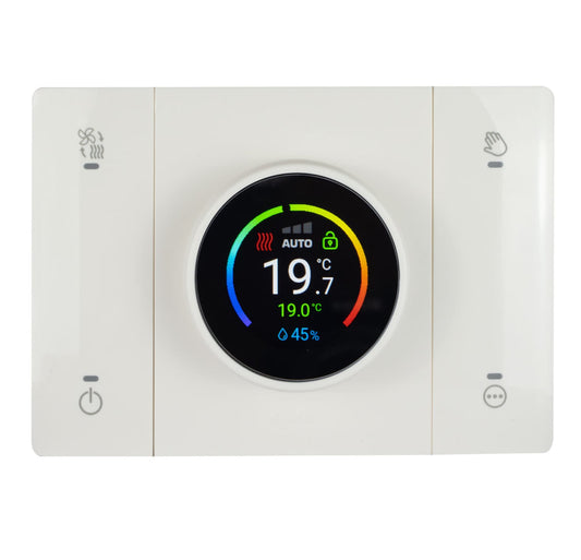 Domus T44 Cronotermostato WiFi Smart Connesso Rilevatore Umidità Ambiente Bianco