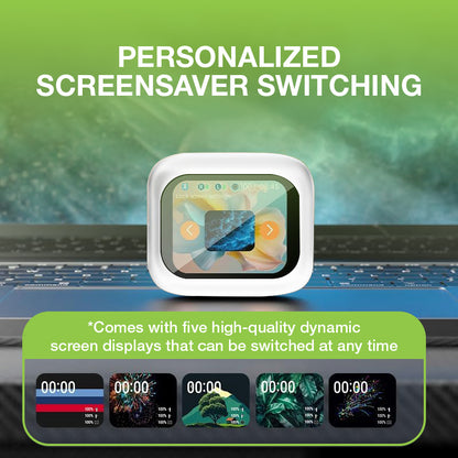 Cuffie Auricolari BT con Custodia Smart Touch Screen LCD Cancellazione Attiva del Rumore ANC